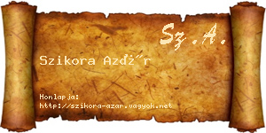 Szikora Azár névjegykártya
